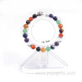 New Products 2016 Semi Precious Stone Lion Head Gemstone Chakra Bracelet